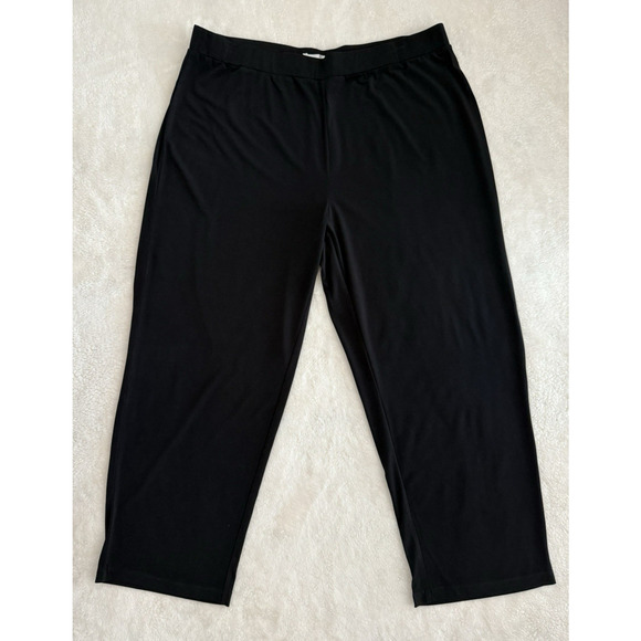 DRAPERS & DAMONS Polyester/Spandex Pull-On Black Dress Business Pants NWT Sz 2X - Picture 1 of 13